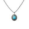 CHURINGA 316L Stainless Steel Blue Artificial Turquoise Pendant