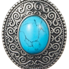 CHURINGA 316L Stainless Steel Blue Artificial Turquoise Pendant