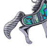 CHURINGA 316L Stainless Steel Abalone Shell Horse Pendant