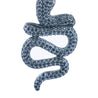 CHURINGA 316L Stainless Steel Black White CZ Snake Pendant