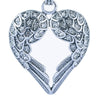 CHURINGA 316L Stainless Steel Kissing Feather Guardian Angel Wing Dangling Heart Pendant