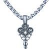 CHURINGA 316L Stainless Steel Victorian Style Crown Skeleton Key Pendant