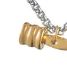 CHURINGA 316L Stainless Steel Ion Gold Plated Fitness Dumbbell Pendant