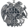 CHURINGA 316L Stainless Steel Russian Double Animal Headed Eagle And Leopard Coat Of Arms Pendant