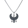 CHURINGA 316L Stainless Steel Christmas Theme Bling CZ Eagle Pendant With Double Cross Symbol