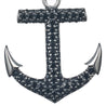 CHURINGA 316L Stainless Steel Bling Crystal Viking Seaman Anchor Pendant