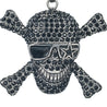 CHURINGA 316L Stainless Steel Halloween Theme Viking Pirate Crossbones Skull Pendant With Sunglasses