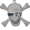 CHURINGA 316L Stainless Steel Halloween Theme Viking Pirate Crossbones Skull Pendant With Sunglasses
