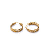 CHURINGA 316L Stainless Steel & Gold IP French Entry Luxury Three Layers Twist Circle Hoop Earring