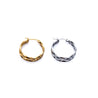CHURINGA 316L Stainless Steel & Gold IP French Entry Luxury Three Layers Twist Circle Hoop Earring