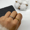 CHURINGA 316L Stainless Steel & Gold Ion Plated Upside Down Heart Ring