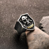 CHURINGA 316L Stainless Steel Pirate Captain Zombie Skull Signet Ring