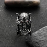 CHURINGA 316L Stainless Steel Crusader Knight Warrior Skull Ring