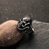 CHURINGA 316L Stainless Steel Naga Skull Ring With Snake