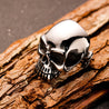 CHURINGA 316L Stainless Steel Jawless Keith Richards Skull Ring