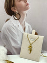 CHURINGA Stainless Steel Gold IP Preserved Fresh Flower Golden Rose Necklace