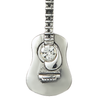CHURINGA 316L Stainless Steel Gold IP Acoustic Guitar Pendant With Bling Gemstone
