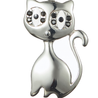 CHURINGA 316L Stainless Steel Amazed Persian Cat Pendant with Big Eyes