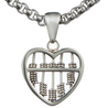 CHURINGA 316L Stainless Steel Chinoiserie Heart Shape Abacus Pendant