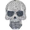 CHURINGA 316L Stainless Steel Full Crystal Gangsta Baguette Skull Pendant