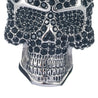 CHURINGA 316L Stainless Steel Full Crystal Gangsta Baguette Skull Pendant