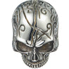 CHURINGA 316L Stainless Steel Halloween Decorations Scary Graffiti Ghost Jawless Skull Pendant