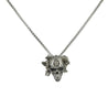 CHURINGA 316L Stainless Steel Hell Bringer Skull Pendant With Equinox Flower & Crow