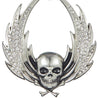 CHURINGA 316L Stainless Steel Motorcycle Club Hell Angel Crossbones Wing Skull Pendant For Biker Men
