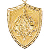 CHURINGA 316L Stainless Steel & Gold IP Assassins Creed Shield Pendant