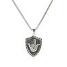 CHURINGA 316L Stainless Steel Spider-Man Classic Gestures Shield Pendant