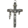 CHURINGA 316L Stainless Steel INRI Crucified Jesus Cross Pendant with Robe Hanging on the Beam
