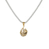 CHURINGA 316L Stainless Steel & Gold Ion Plated Full Moon Asleep Baby Tiger Pendant